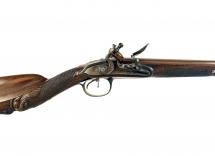 A Liege Double Barrelled Flintlock Sporting Gun