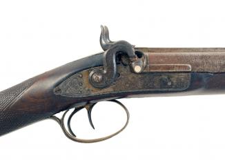A D.B. Percussion Sporting Gun by C. Moore. 