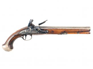 An Early Flintlock Holster Pistol by Griffin