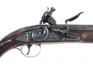 A Fine Silver Mounted Holster Pistol 