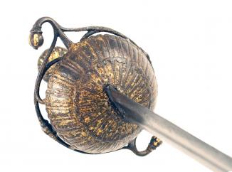 A Fine Gilt Hilted Broadsword, 17th Century. 
