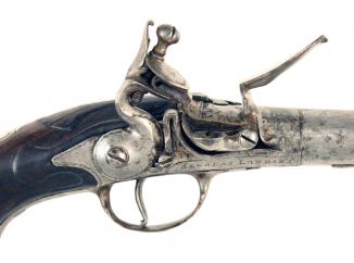 An Early Flintlock Queen Anne Pistol by Segalas 