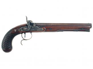A Percussion Duelling Pistol by Barton.