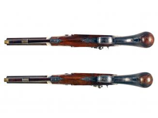 A Cased Pair of Percussion Pistols by Wilson