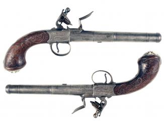 A Pair of Silver Mounted Pistols