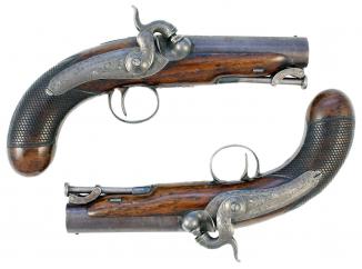 A Cased Pair of Irish Pistols