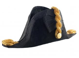 A Cased Naval Bicorn Hat