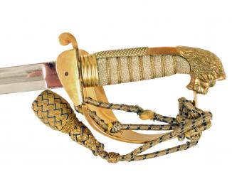 A Gold Plated Royal Naval Reserve Sword