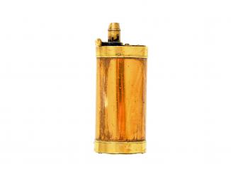 A Copper Three Way Powder Flask