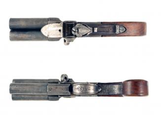 A Three-Barrelled Flintlock Pocket Pistol