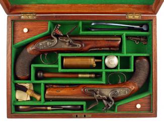 A Crisp Cased Pair of Pistols by Richards