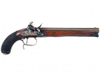 A Cased Pair of Flintlock Duelling Pistols by D. Egg