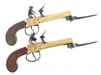 A Pair of Flintlock Bayonet Pistols
