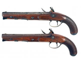 A Pair of Carbine Bore Pistols by D.Egg