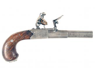 An Unusual Silver Mounted Pocket Pistol