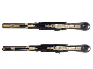 A Cased Pair of Percussion Pistols by J. Blanch