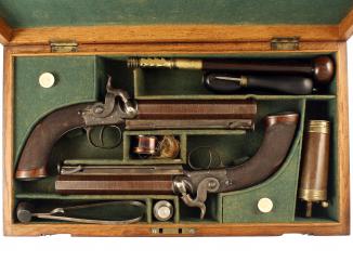 An Exceptional Cased Pair of Belt Pistols