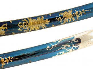 A Very Good Blue and Gilt Sword