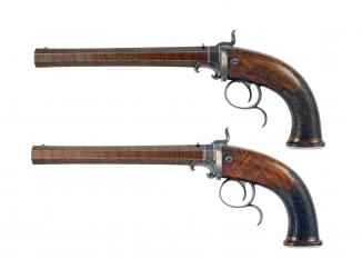 A Fine Cased Pair of Forsyth Pistols