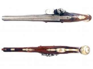 A Rare Flintlock Officers Pistol for the Rossie Militia 