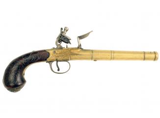 An Untouched Silver Mounted Pistol by Bunney