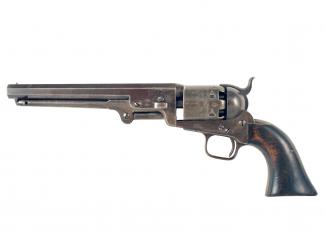 An 1851 London Navy Colt, Third Model.
