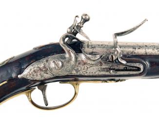 An Early Flintlock Holster Pistol by Wornall.