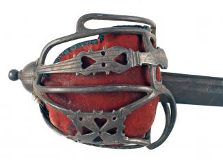 An Untouched Basket Hilted Sword