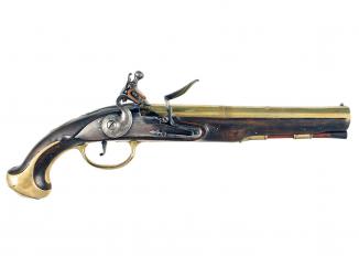 A 10-Bore Flintlock Horse Pistol by Columbell
