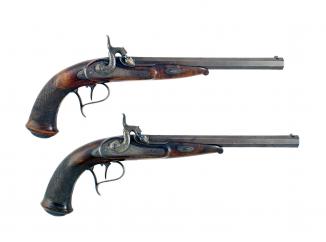 A Pair of Continental Rifled Pistols