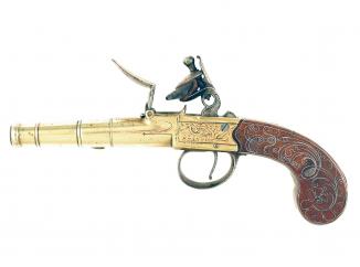 A Pair of Silver Inlaid Pistols by Stanton