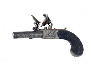 A Small Flintlock Pocket Pistol by D.Egg, London