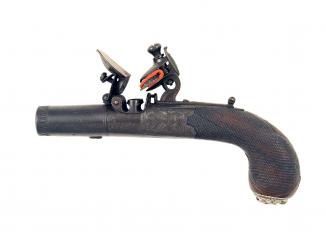 A Round Framed Flintlock Pistol by Wilson