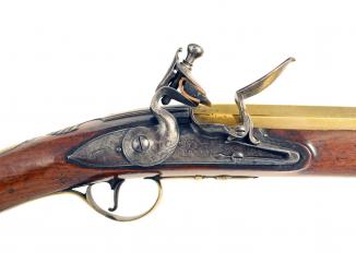 A Flintlock Blunderbuss Engraved with Name