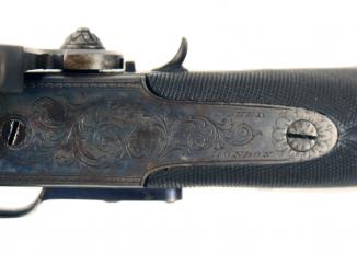 A Large Percussion Belt Pistol by Baker of London 