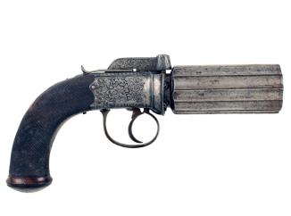 A Percussion Pepperbox by Berry of Woodbridge