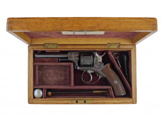 A Stunning Cased Parker Field and Sons Revolver