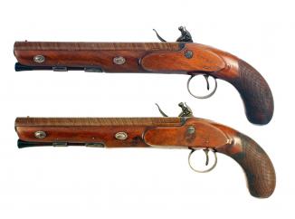 A Cased Pair of Irish Flintlock Pistols