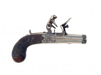 A Round Framed Flintlock Pistol by Nock