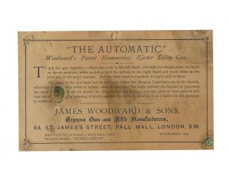 James Woodward and Sons Trade Label. 