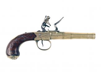 A Scarce Tutaneg Cannon Barrel Pistol by Parke