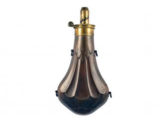 A Very Good Fluted Powder Flask 