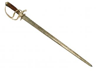 A Silver Hilted Hunting Hanger. 