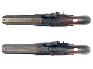 A Good Pair of Percussion Overcoat Pistols.