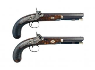 A Good Pair of Rifled Percussion Pistols