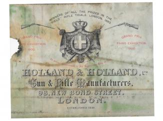 A Holland and Holland Trade Label