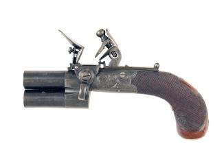 A Round Framed Tap-Action Pistol by E. Gill
