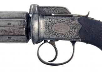 A Percussion Pepperbox by Berry of Woodbridge