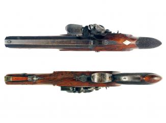 A Pair of Flintlock Overcoat Pistols by Twigg.