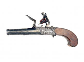 A Beautifully Engraved Cannon Barrelled Pistol